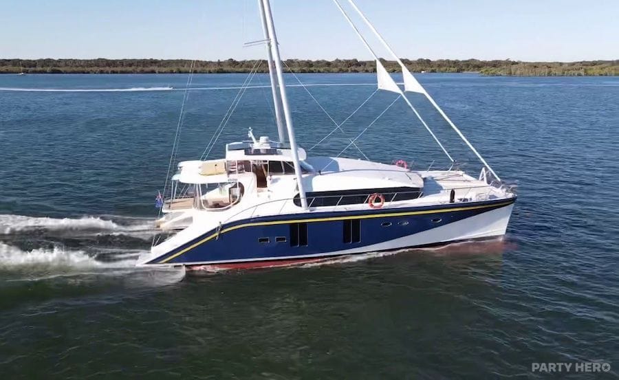 Passion catamaran hire on Sydney Harbour