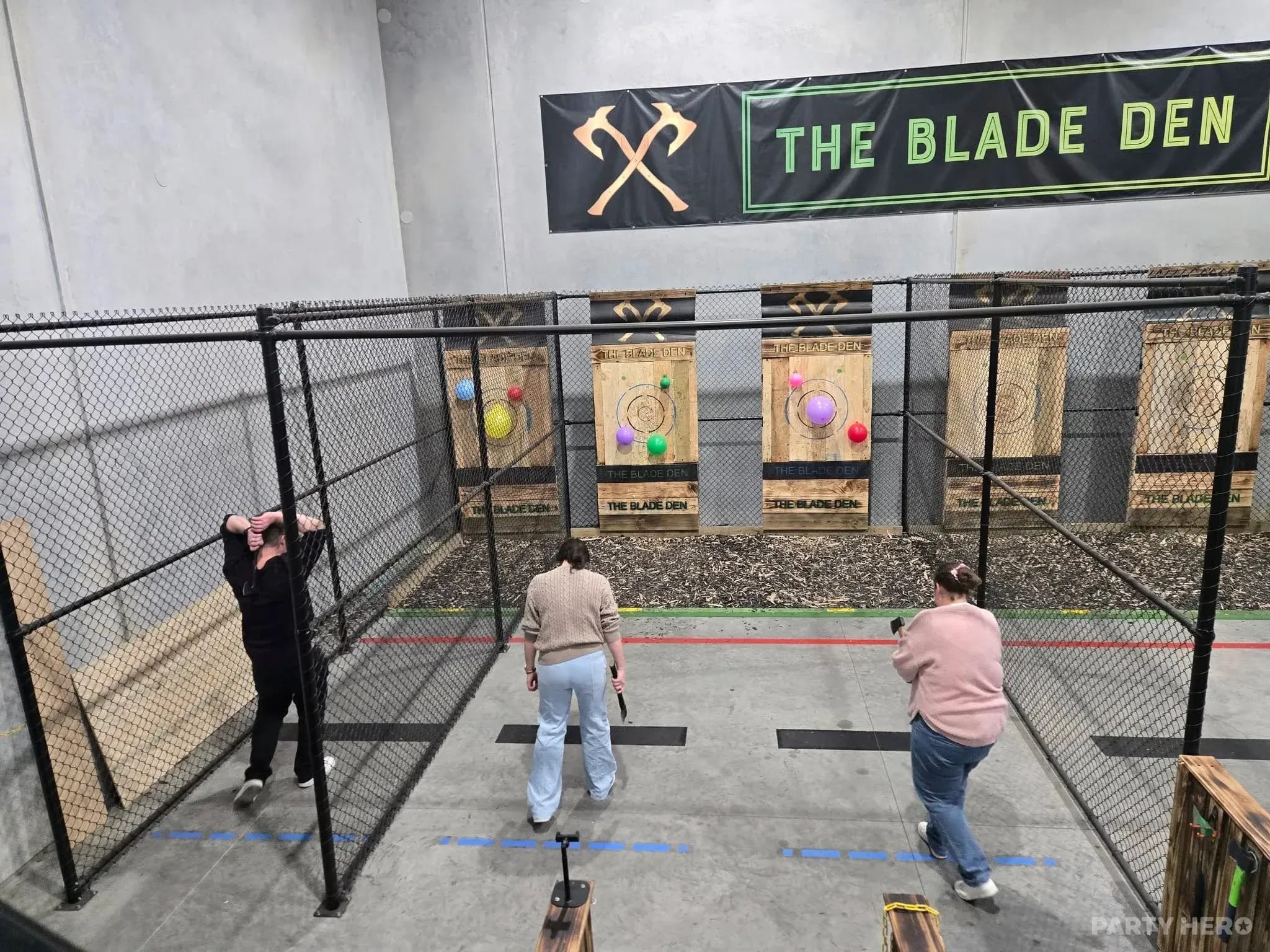 The Blade Den axe throwing in Sydney - group bookings