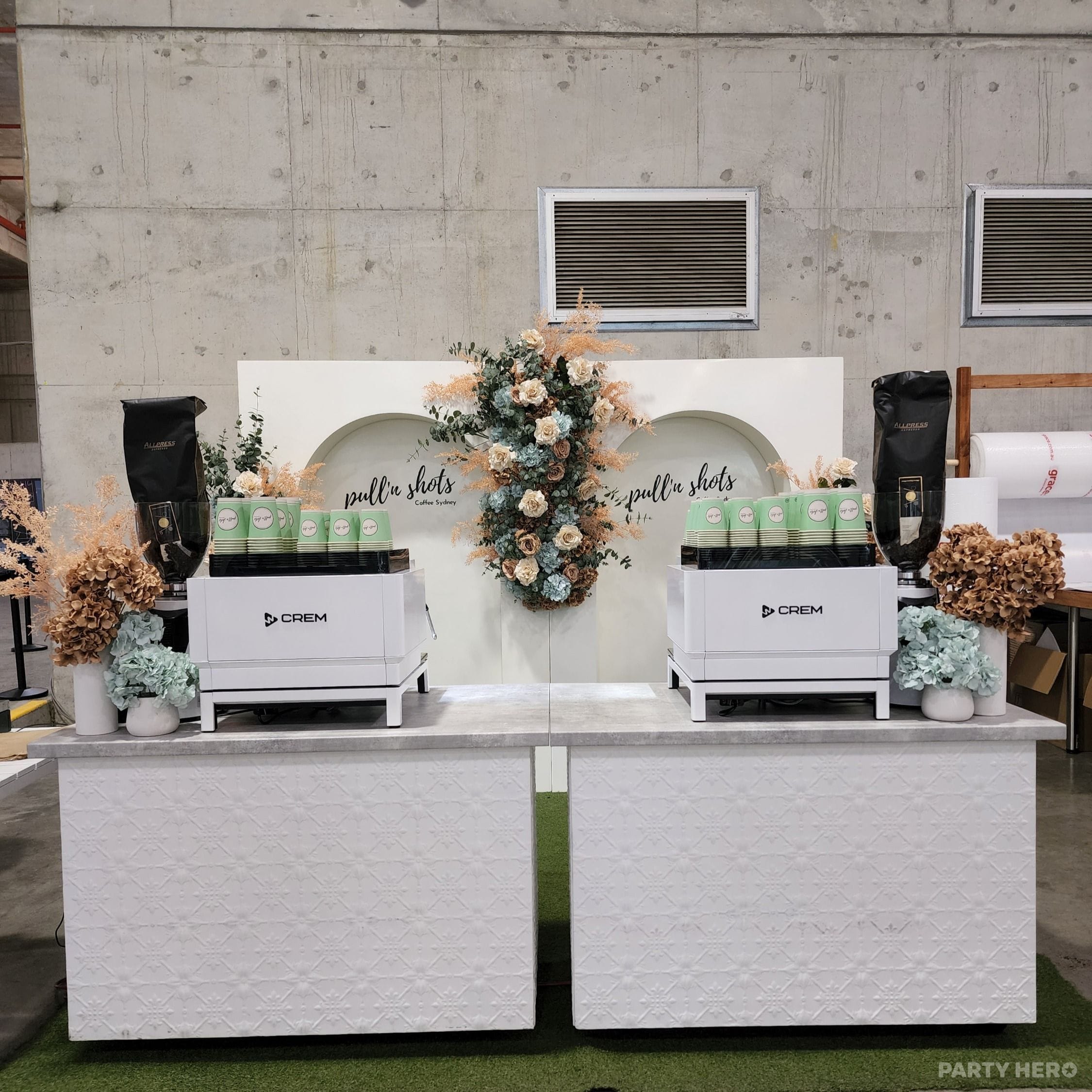 Pull'n Shots Coffee and Gelato Carts - caterers in Sydney