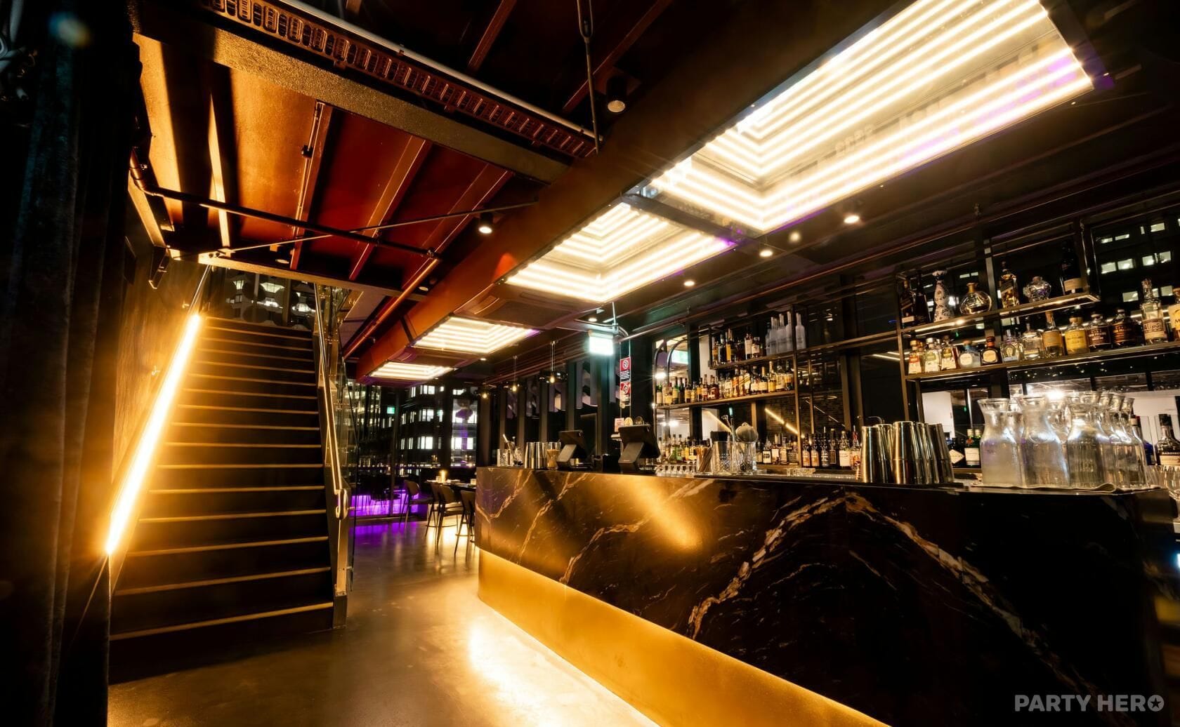 Rooftop Terrace & Bar at Sora Rooftop Bar - party venue hire