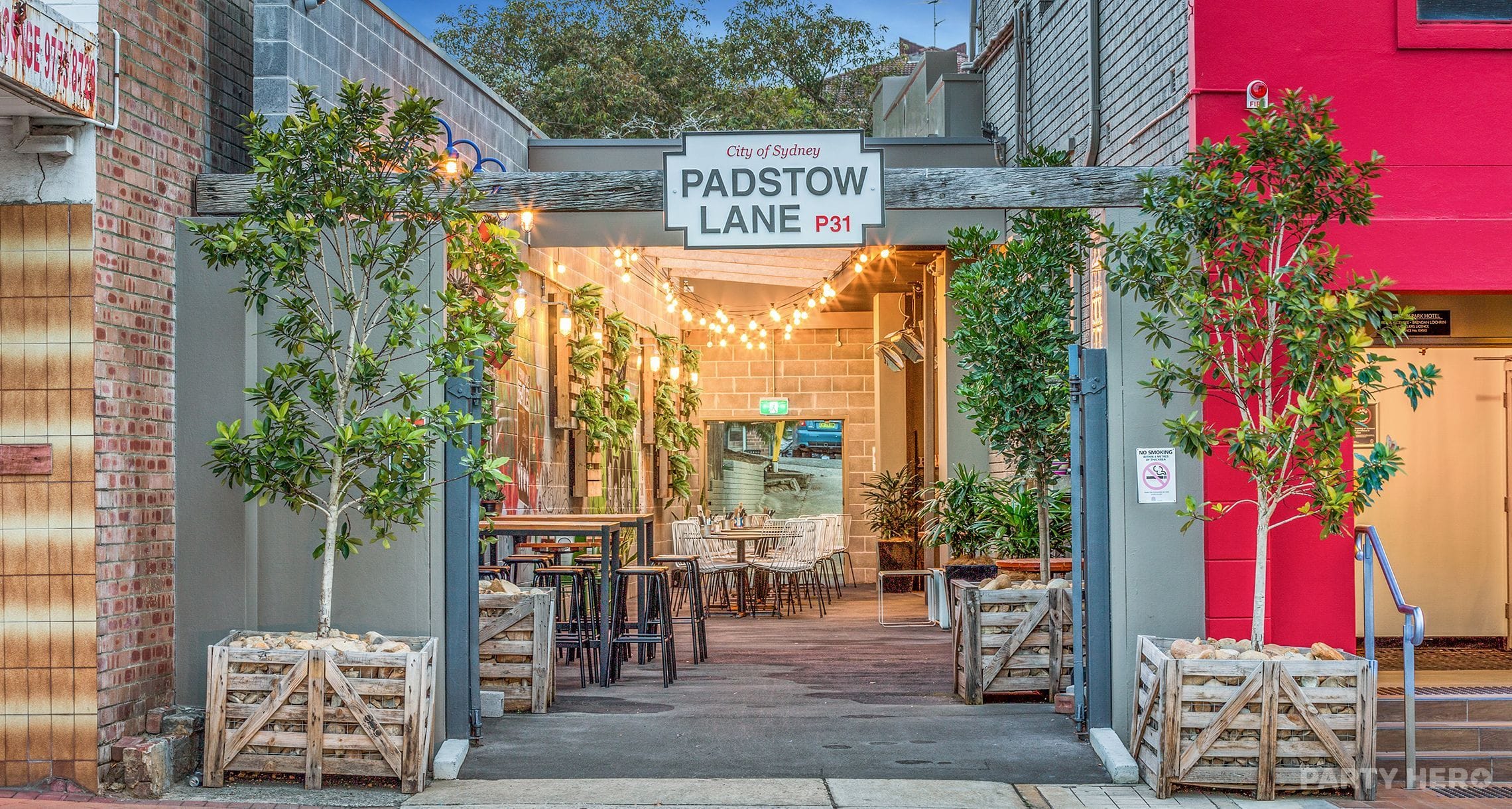 Laneway at Padstow Park Hotel - party venue in Sydney