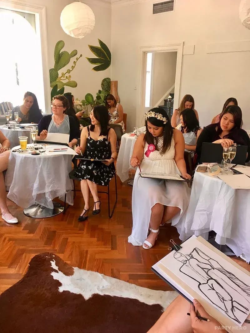 Hustle Studios paint & sip in Sydney - group bookings