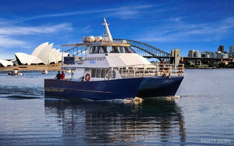 Barefoot Blue catamaran hire on Sydney Harbour