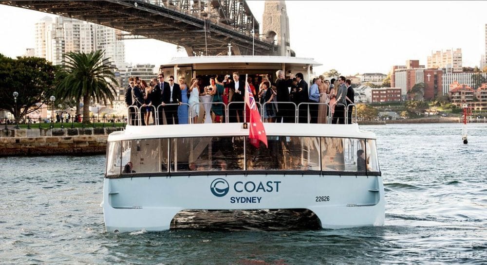 Coast large function boat hire on Sydney Harbour