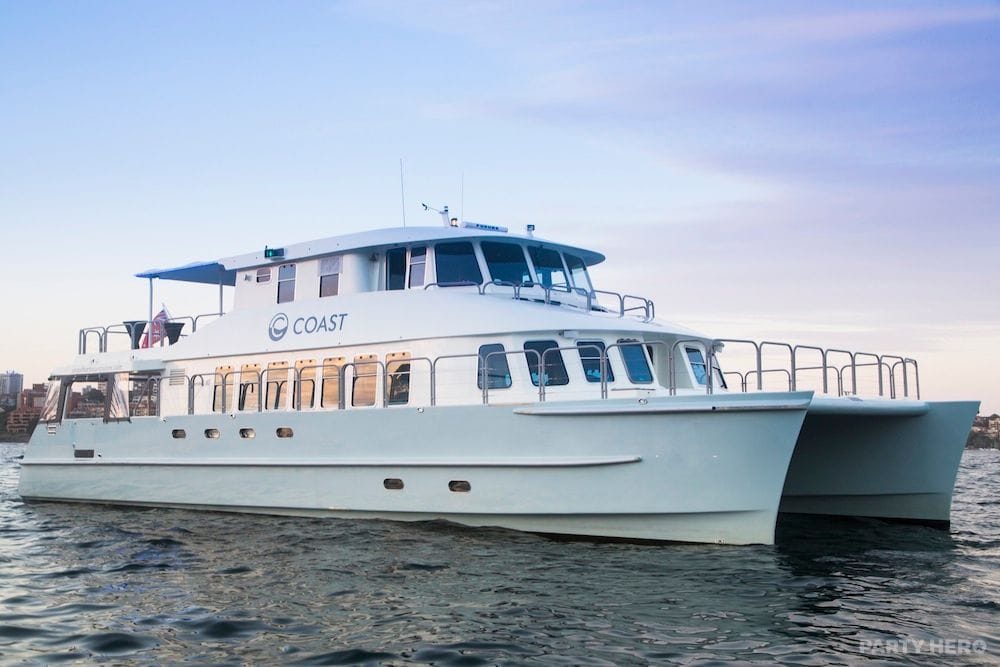 Coast large function boat hire on Sydney Harbour