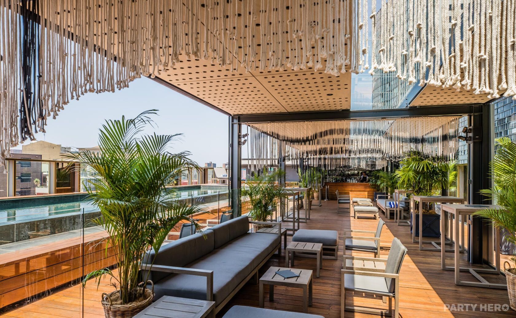Rooftop at The Old Clare Hotel - party venue hire