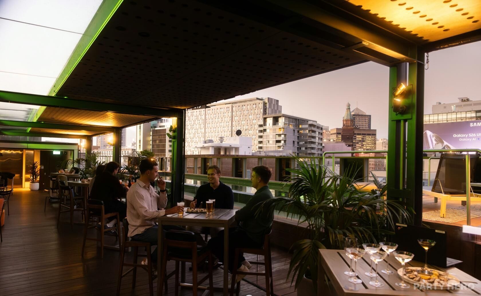 Rooftop at The Old Clare Hotel - party venue hire