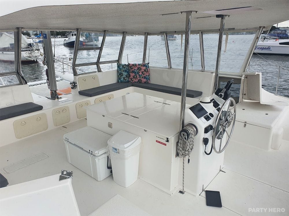 Zulu catamaran hire on Sydney Harbour