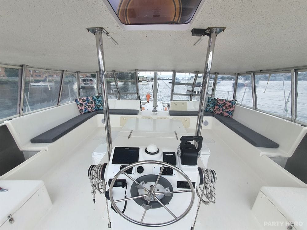 Zulu catamaran hire on Sydney Harbour