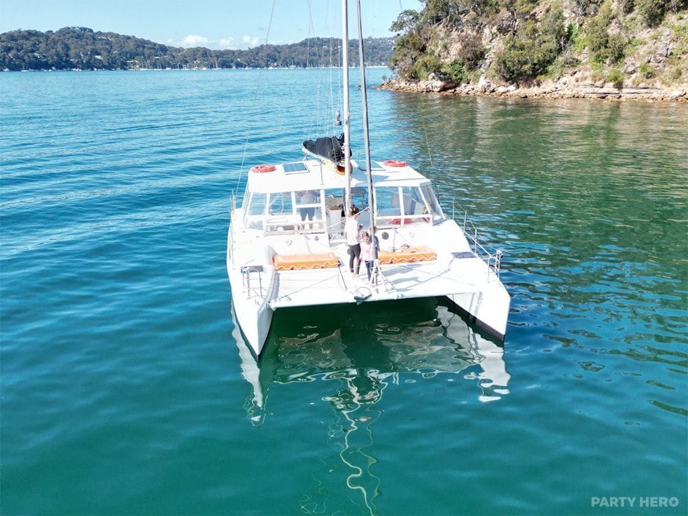 Zulu catamaran hire on Sydney Harbour
